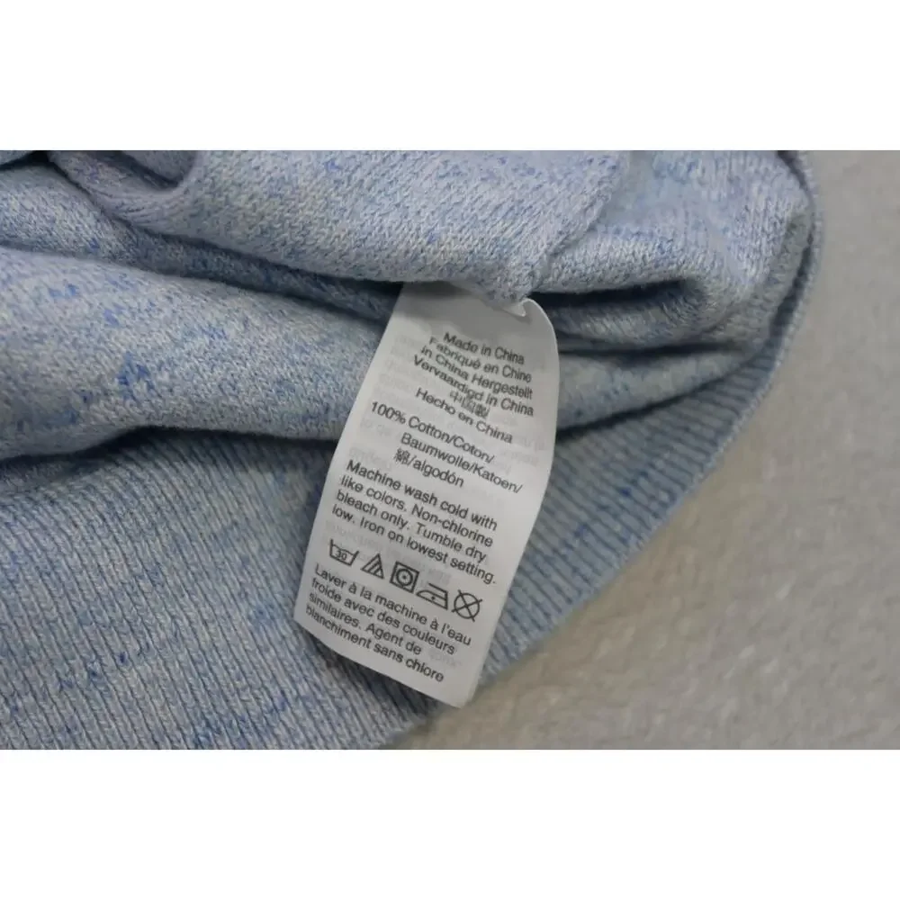 J Crew Crew Neck Sweater Pull Over Marled Blue Long Sleeve‎ Mens Size XL